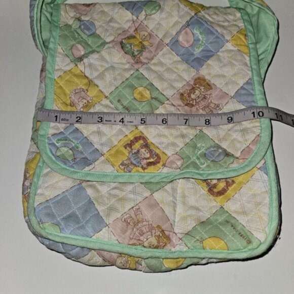 VTG Cabbage Patch Kids CPK Quilted Cloth Diaper Bag 1983 Green Yellow READ - Picture 8 of 13